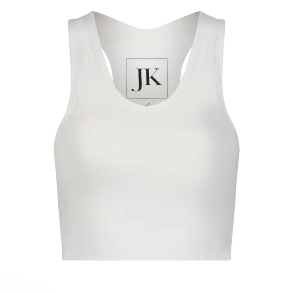 JadyK. White Lyra All Purpose Pocket Brami Top.